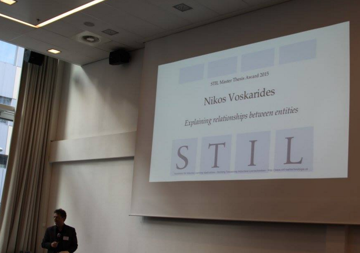 STIL Thesis Prize awarded to Nikos Voskarides